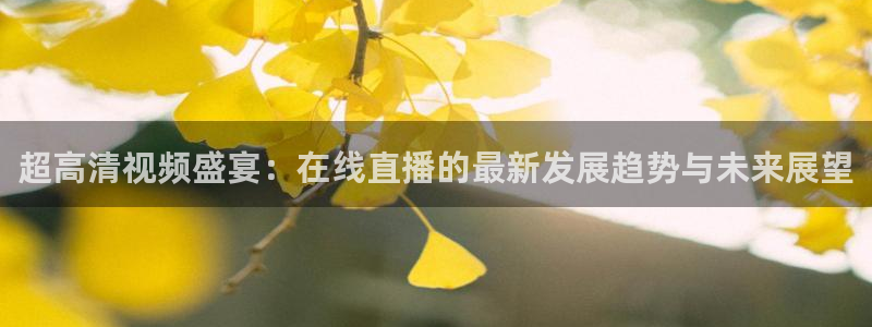919直播看球：超高清视频盛宴：在线直播的最新发展趋势与未来展望